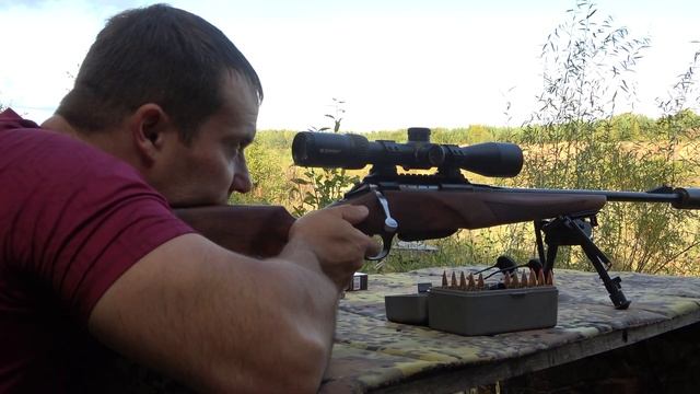 Лучшая серия по трем пулям из карабина Лось 145-308 на 100 метров. смотреть онлайн