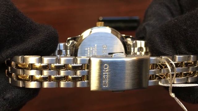 Seiko Two Tone Stainless Steel Dressy Watch SUR661P1 смотреть онлайн