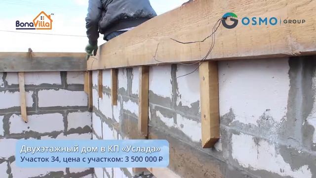 Строительство двухэтажного дома площадью 80 м² в КП "Услада" | Bona Villa / OSMO Group смотреть онлайн