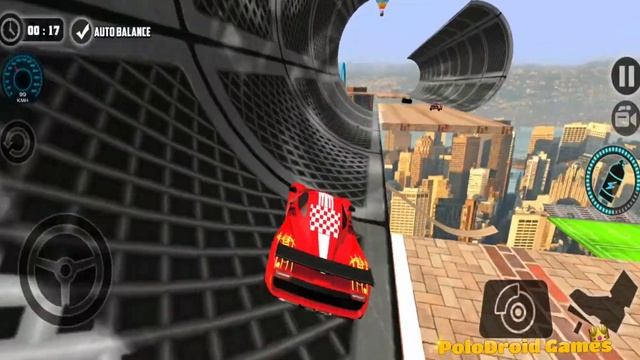 Impossible Stunt Car Tracks 3D - Multiplayer Mode Red Car Driving Stunts #37 - Best Android Gamepla смотреть онлайн