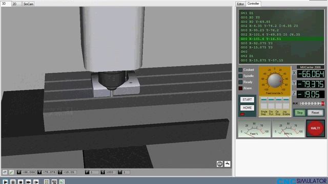 CNC Simulator C-clamp смотреть онлайн