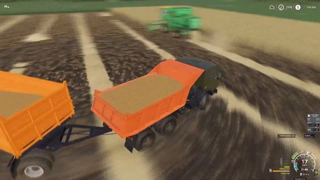 Убираем пшеницу в 3 комбайна #35 Карта «Варваровка» Farming Simulator 2019 / FS 19