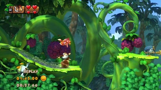 DKC: Tropical Freeze (Wii U) 5-1 "Harvest Hazards" Speed Run - 1:09.56 смотреть онлайн