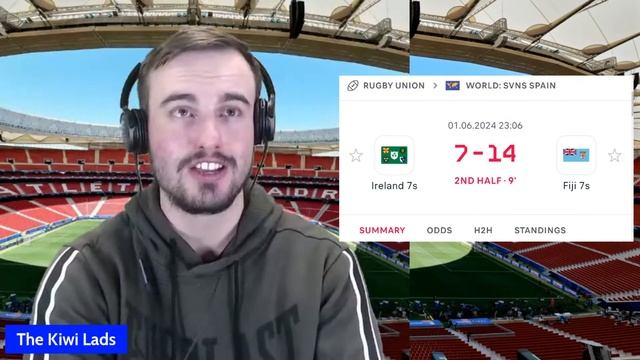 FIJI 7s vs IRELAND 7s MADRID Sevens 2024 Live Commentary смотреть онлайн