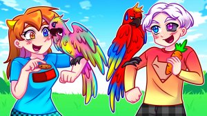 ❤️ФЛАСКА СТАЛА ПОМОЩНИКОМ ПОПУГАЕМ в МАЙНКРАФТ