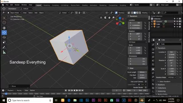 Blender 2 80 beta tutorial part 1 in Hindi | Sandeep Everything | смотреть онлайн