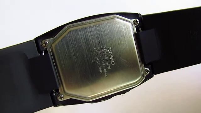 Casio AB 50W Data Bank Telememo Analog Digital Wristwatch