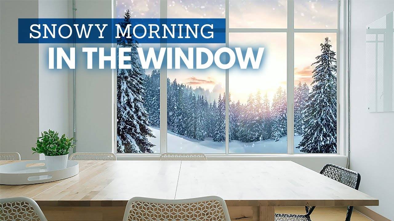 Рассвет в заснеженных горах. Расслабляющая музыка.