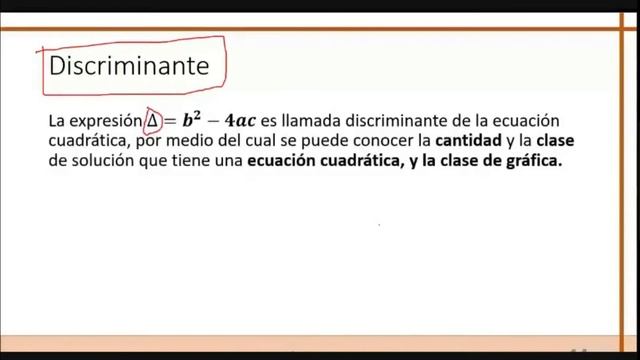 Discriminante de una parábola смотреть онлайн
