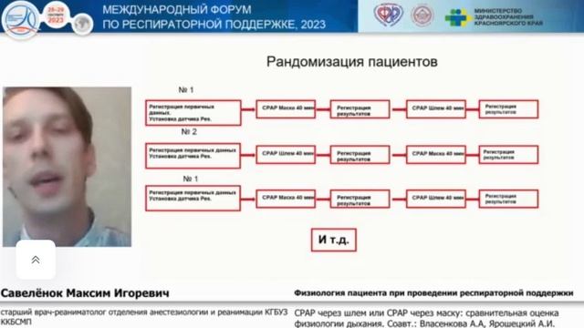 СРАР чрез шлем и чрез маску Савеленок М.И. 2023