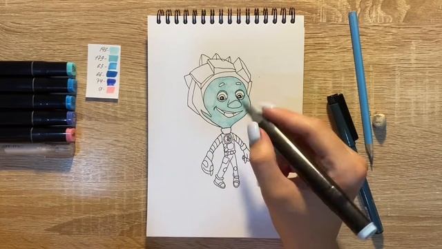 Как нарисовать Нолика карандашом и скетч маркерами | Рисунок для детей, поэтапно и легко смотреть онлайн