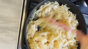 ПОСТНОЕ БЛЮДО! Жареная квашеная капуста.