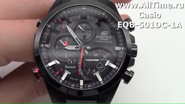 Обзор. Японские наручные часы Casio Edifice EQB-501DC-1A с хронографом смотреть онлайн