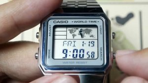Casio A-500 Tutorial: Detail Setting and Operation of A500WA Classic World Time