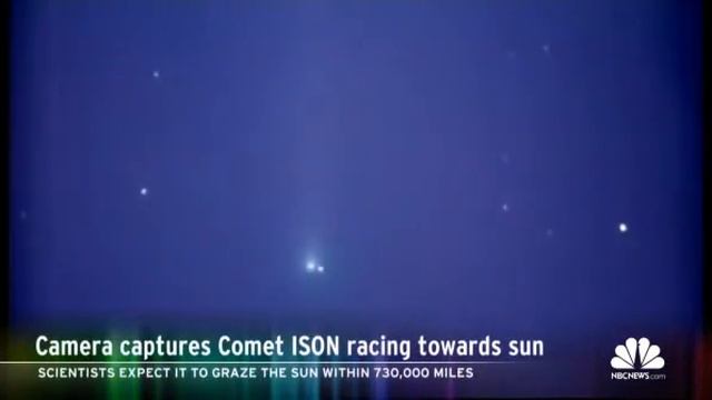 Video captures Comet ISON racing towards the sun. смотреть онлайн