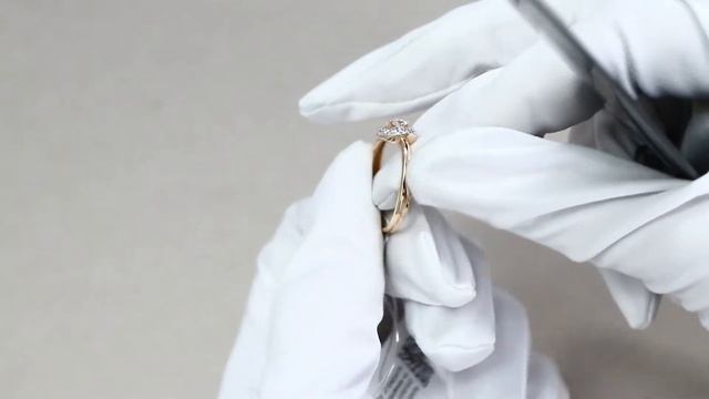 Кольцо из золочёного серебра AQUAMARINE с фианитом А68934А-пк смотреть онлайн