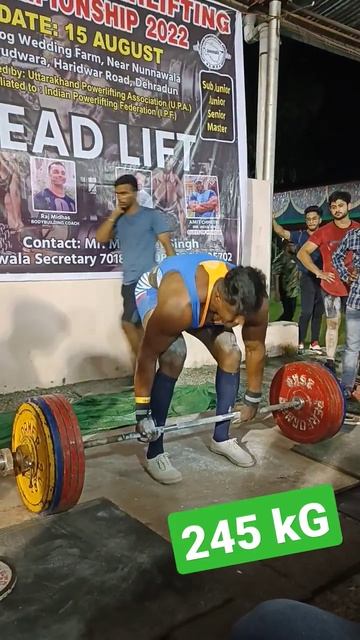 Deadlift 245 KG🏋️♂️Highest Convenational lift #shorts #workout #bodybuilding #gym #powerlifting смотреть онлайн