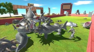 Aquatics Revolt Battle with Bloop + Megalodon + King Shark VS Team Titan Colossal + Beast Titan