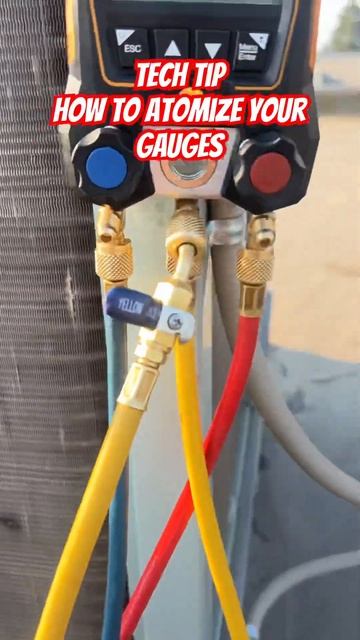 Tech Tip: How To Atomize Your Gauges. # Nighthawkhvac #hvac #hvaclife #techtipsandtricks #ac
