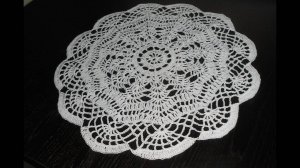 Круглая ажурная салфетка крючком. МК Марьюшка