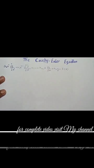 Cauchy Euler equation in Urdu and Hindi смотреть онлайн