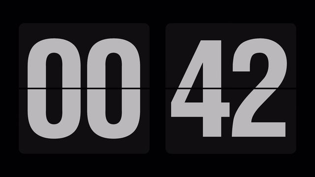 1 Minute 30 Seconds Countdown Flip Clock Timer With Alarm [4k] смотреть онлайн