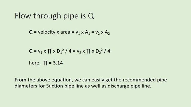 Basic Pipe Sizing Pump Suction Discharge Line Water Velocity Real Example Fluid Flow Calculation смотреть онлайн