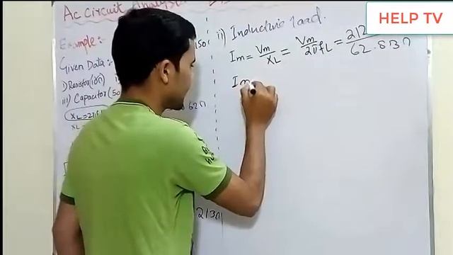 AC Through Pure Resistor,capacitor And Inductor Example Lecture 20