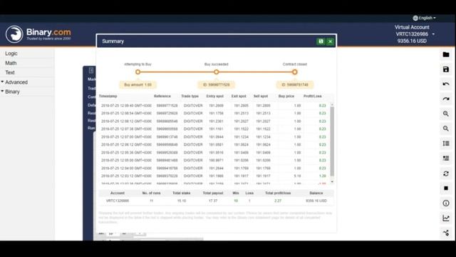 Памма 2 по мартингейлу в 1 колено / Binary bot martingale 1 step смотреть онлайн