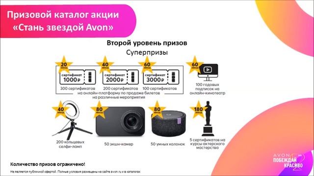 Акция для клиентов 'Стань звездой Avon' в Каталогах №05-07/2020