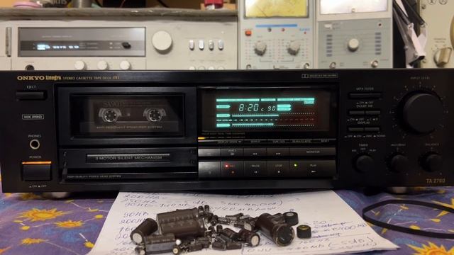 Дека кассетная, пишем на Onkyo Integra TA-2760 после ремонта. смотреть онлайн