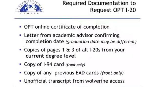 OPT - Part 6: Requesting Your OPT I-20