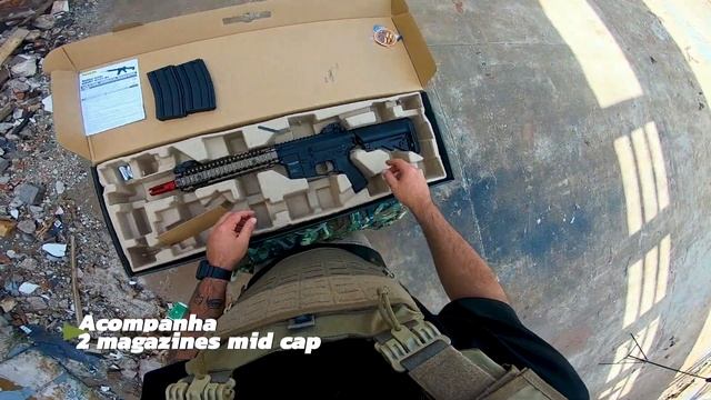 NEPTUNE 9” AR15 AEG Airsoft Rossi - REVIEW, TESTES, CRONAGEM E UNBOXING смотреть онлайн