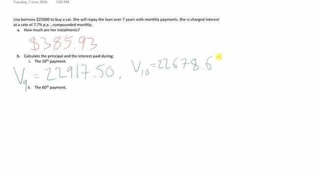 FMES#5 - Reducing Balance Loan - Principal and Interest of one payment смотреть онлайн