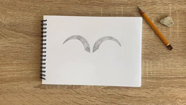 Как нарисовать рога карандашом | Рисунок для начинающих поэтапно смотреть онлайн