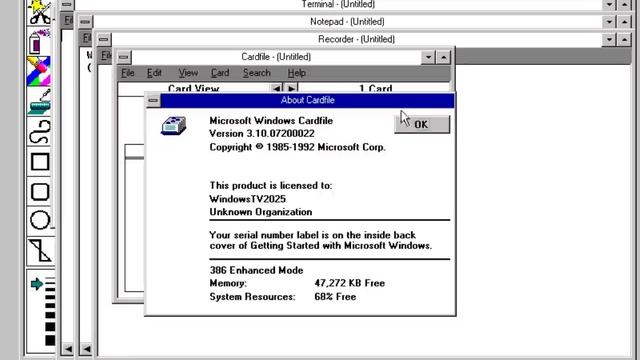 Windows 95 Build 07200022 in 86Box 4.3 смотреть онлайн