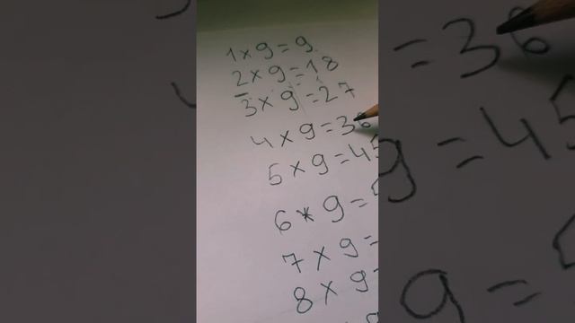 2 часть , как выучить таблицу умножения на 9