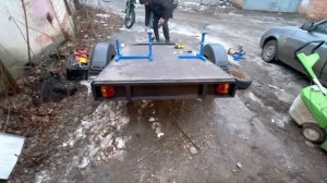 Монтаж крепления для перевозки мотоциклов