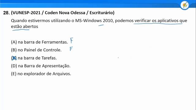 Vunesp 2021 - MS-Windows 2010 (questão resolvida) смотреть онлайн