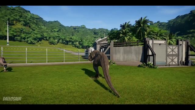 Tyrannosaurus Rex vs Ceratosaurus vs Triceratops | Jurassic World Evolution смотреть онлайн