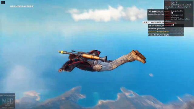 Just Cause 3 Longest Wingsuit Flight World Record 16 minutes 30 seconds Challenge смотреть онлайн