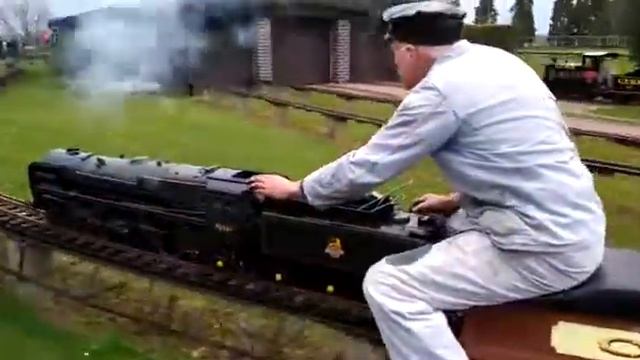 Паровозы настоящие только маленькие