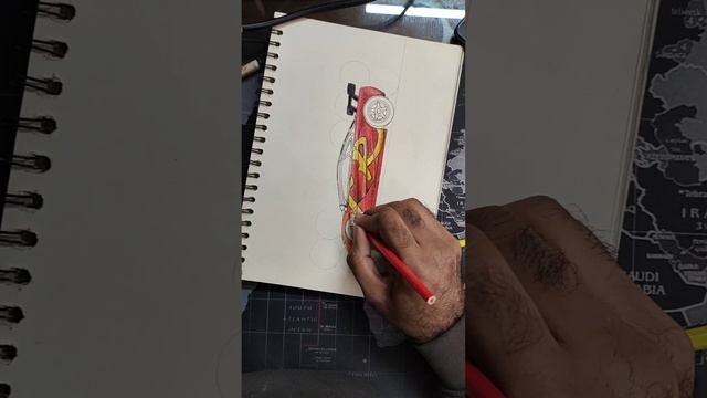 1996 McLaren F1 GTR Short Tail Side Sketch. #mclaren #art #sketch