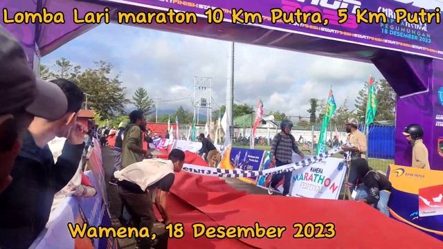 Lomba Lari Maraton 10 KM dalam waktu 33 menit || Christmas Festival Wamena, Papua Pegunungan