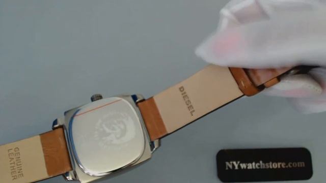 Men's Diesel Shifter Brown Leather Strap Watch DZ1694