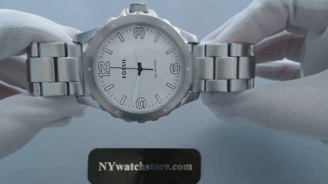 Men's Fossil Nate Stainless Steel Watch JR1456 смотреть онлайн
