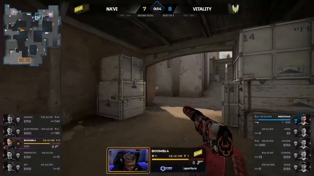 Misutaaa в 1vs3 пистолетном клатче на Дасте 2, NAVI vs Vitality, PGL Major Stockholm 2021 смотреть онлайн
