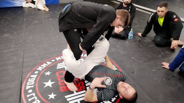 Применение лапел в бразильском джиу джитсу! Выход за спину и подъем ногами соперника