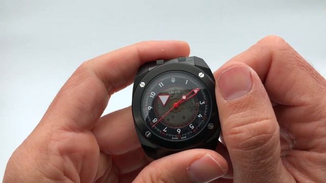 DWISS R2-BB (metal bracelet) Swiss made automatic watch with floating hours display смотреть онлайн