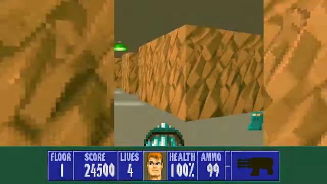 Wolfenstein 3D Episode 6 Floor 1 100% 1:45 смотреть онлайн